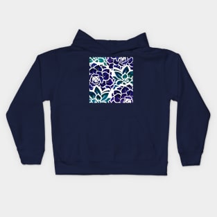 Succulent Mash-up - Purple and Teal Hues - Digitally Illustrated Abstract Flower Pattern for Home Decor, Clothing Fabric, Curtains, Bedding, Pillows, Upholstery, Phone Cases and Stationary Kids Hoodie